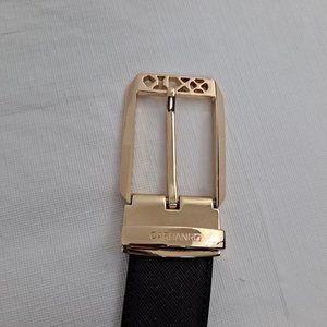 Men's Black Belt Gold Buckle Cardanro  51/130 Adjustable